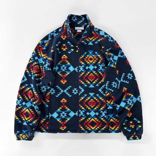 컬럼비아 나바호 아즈텍 패턴 플리스 자켓