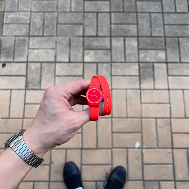 Swatch 스와치 CAMORANGE 더블 스트랩 쿼츠