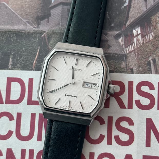 세이코 Seiko Chronos 팔각 스퀘어 데이데이트