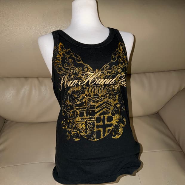 punk glitter printing sleeveless