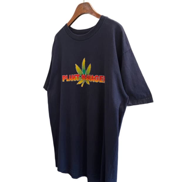 90s 빈티지 Plant Manager Marijuana 그래픽 티셔츠