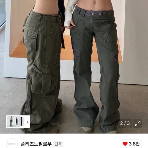 플리즈노팔로우 플노팔 카밀라 사이드 포켓 팬츠 팝니다💚