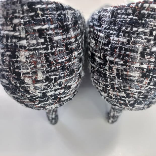 새상품)CHAAKAN 트위드 뾰족코 힐 235