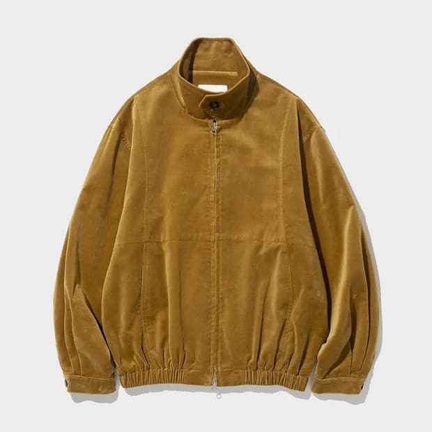 셔터 코튼 벨루어 자켓 yellow m 100 사이즈