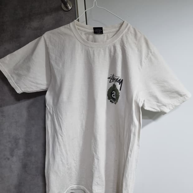 스투시 크라운 피그먼트 다이드 반팔 티셔츠 내츄럴 M