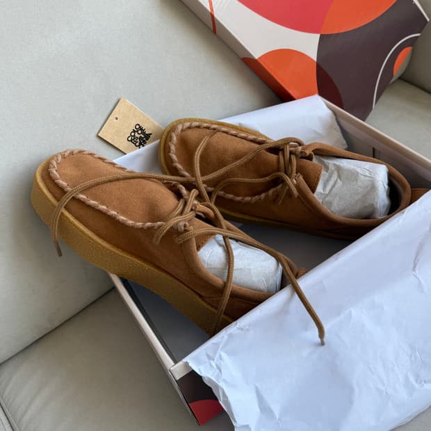 컬러스오브캘리포니아 몰리05 스웨이드 모카신 탄 (새상품)