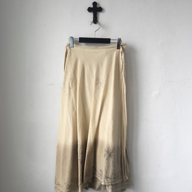 Ethnic mood wrap skirt