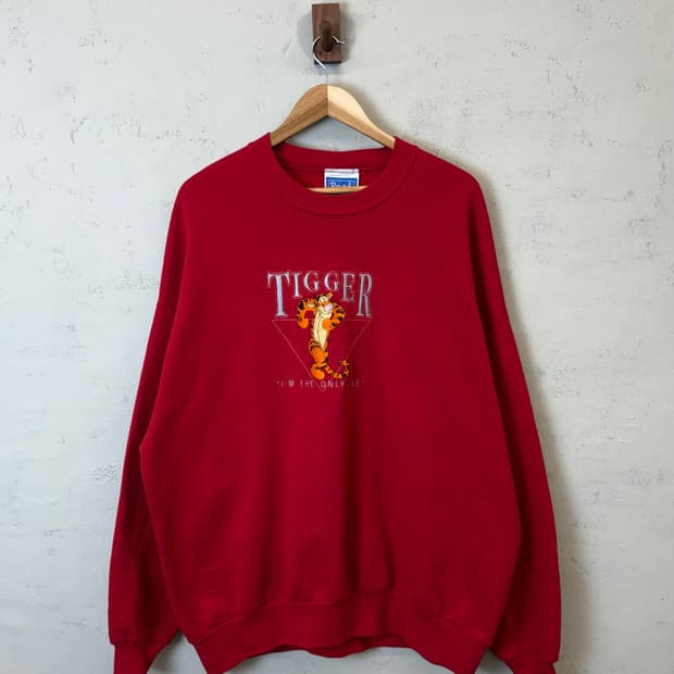 디즈니 푸우 90s 빈티지 티거 스웻셔츠
