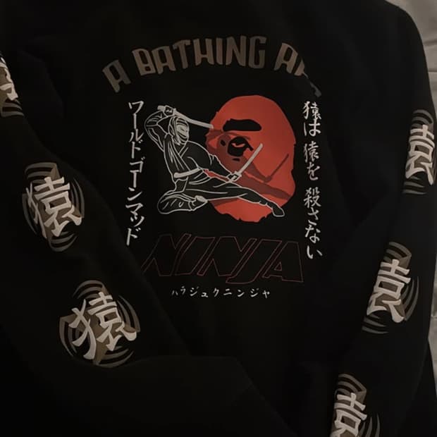 베이프 닌자 후드티-M