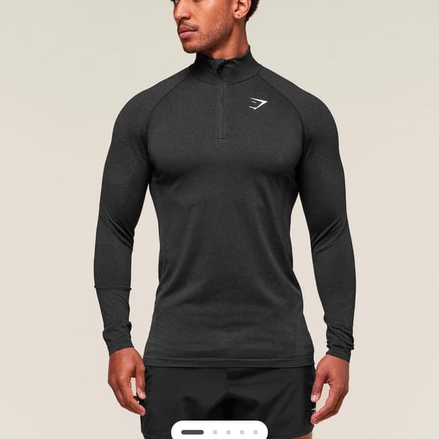 짐샤크 바이탈 1/4 집업 블랙 긴팔