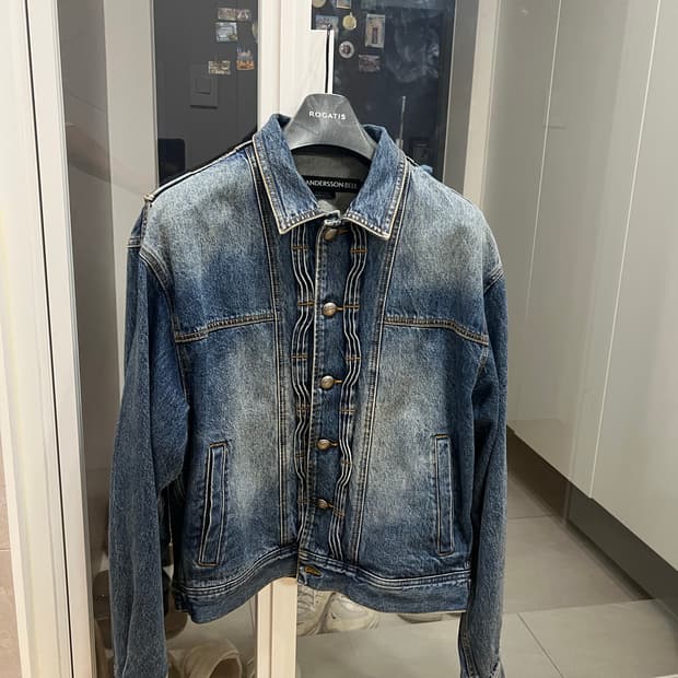 앤더슨벨 웨이브 데님 봄버
