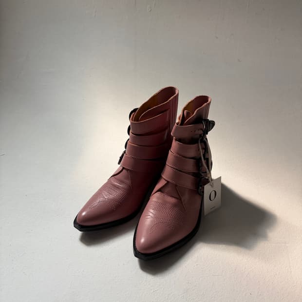 Dusty Rose Western Belt Boots