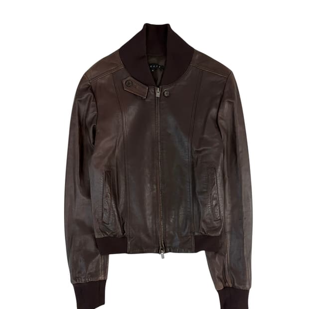 Theory 리얼 양가죽 브라운 레더 자켓