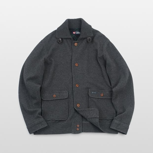 CHAPS  Knit Collar Work Jacket