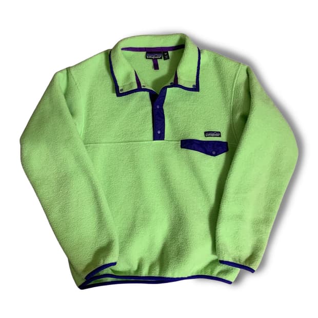 80-90s 빈티지 파타고니아 신칠라 네온라임