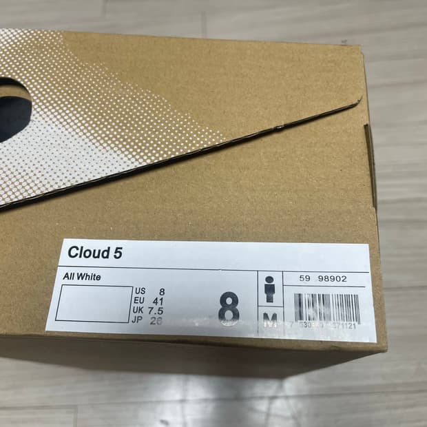 On Cloud 5 올화이트 260 새상품