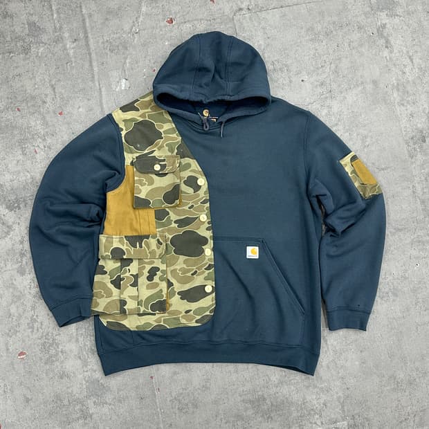 칼하트 카모 커스텀 후드티