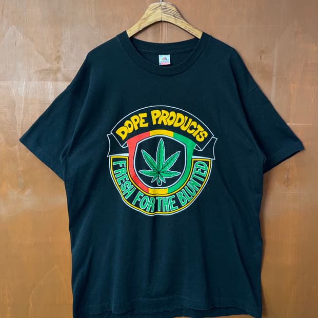 90s 프룻오브더룸 dope products 대마초 티셔츠