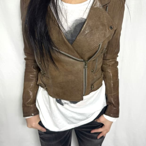 Brown Lambskin Leather