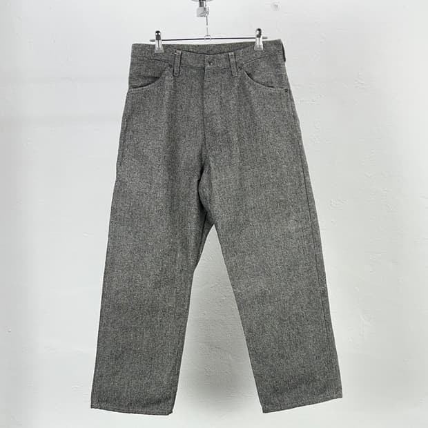 빔즈 그레이 테일러드 브러시 스트레이트 코튼 팬츠