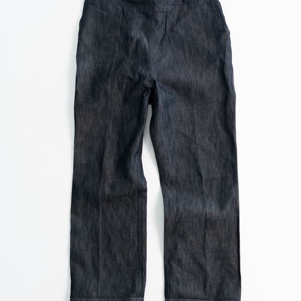 니들스 린넨 데님 사이드 버튼 팬츠