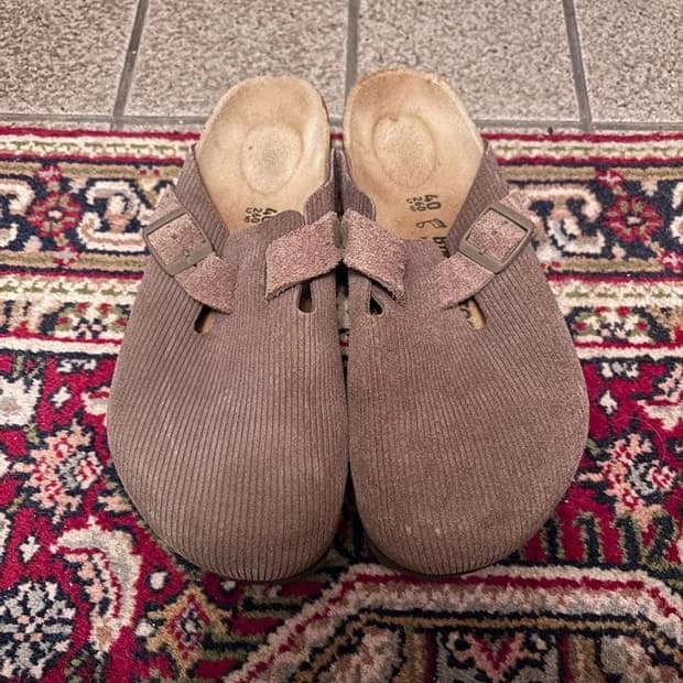 버켄스탁 x 스투시 보스턴 클로그 앤트러사이트 260