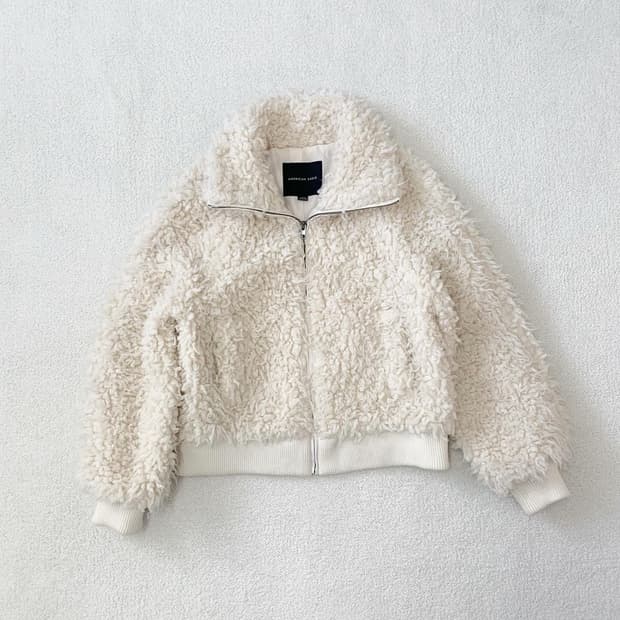 아메리칸이글스 크림아이보리 페어리 퍼 자켓