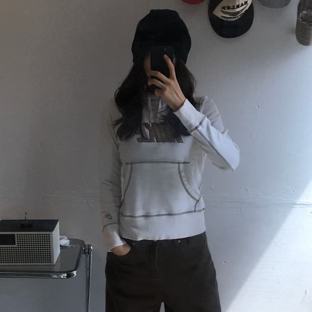 나이키 자수로고 스티치 후드티
