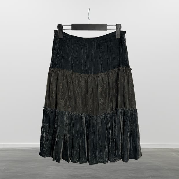 UNSPECK 플리츠 스커트 