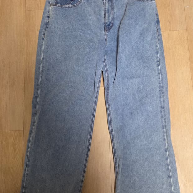 와이드 데님 팬츠 [라이트 인디고] 38