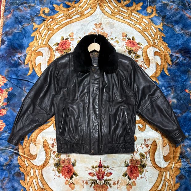 POSITANO 양가죽 G-1 봄버 무스탕 레더자켓