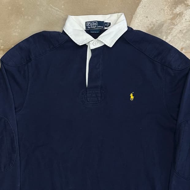 M 폴로랄프로렌 네이비 럭비 티셔츠