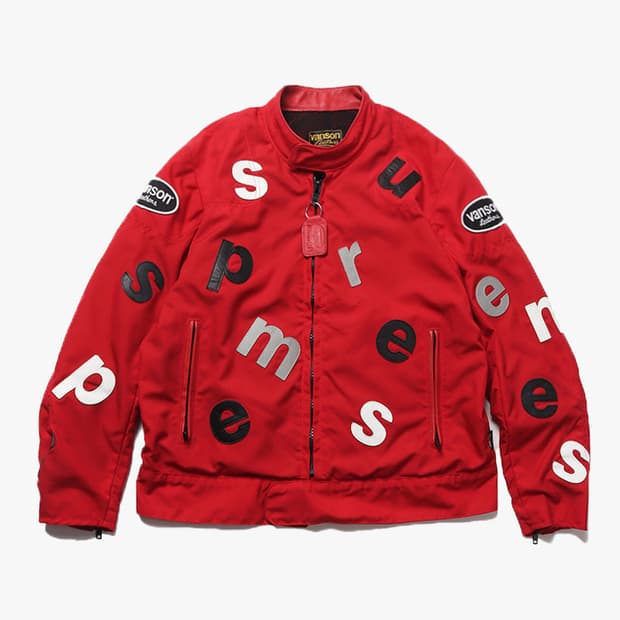 SUPREME X VANSON - LEATHER LETTER JACKET