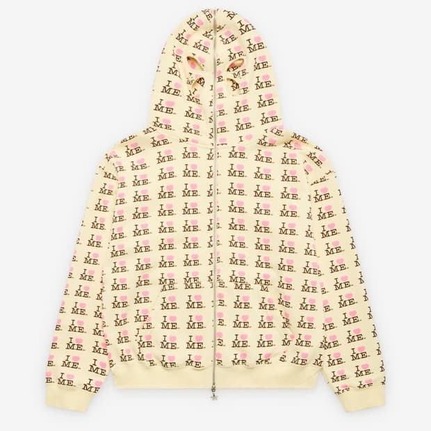 [M]애슐리 윌리엄스 26ss 아이 하트 미 버터플라이 후드집업/옐로우