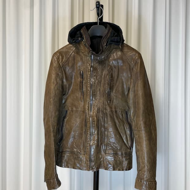 솔리드 옴므 올드 램스킨 레더 자켓