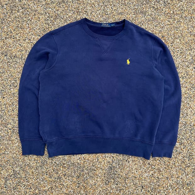폴로 (POLO RalphLauren)네이비 옐로우 로고 맨투맨