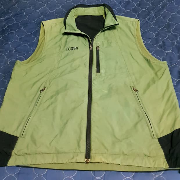 (빈티지) 코오롱스포츠 올드스쿨 나일론 조끼 베스트 카키 (100)