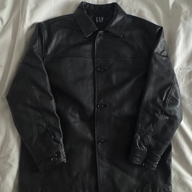 [XL] 올드갭 레더 카코트