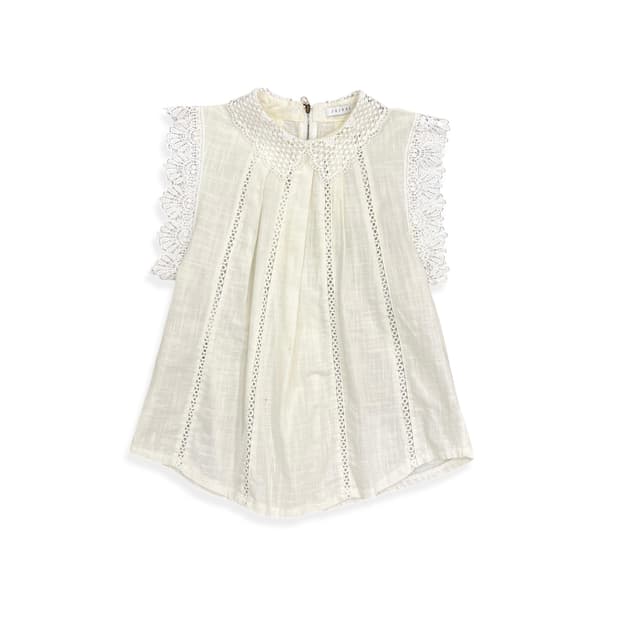 Lace Detail Cotton Sleeveless Top