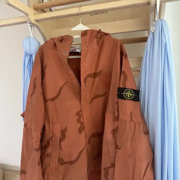 슈프림 스톤아일랜드 콜라보 카모 자켓 M