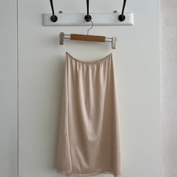 Beige slip skirt