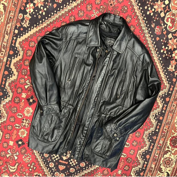 ( XL-2XL ) 가죽코트 가죽하프 가죽카코트 레더자켓 아메카지 