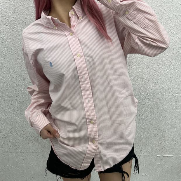 폴로 랄프로렌 소라포니 핑크 스트라이프 셔츠 41