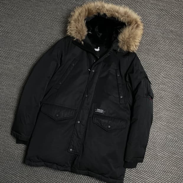 커버낫 멀티포켓 구스다운 N-3B 라쿤 퍼 점퍼 y 5158