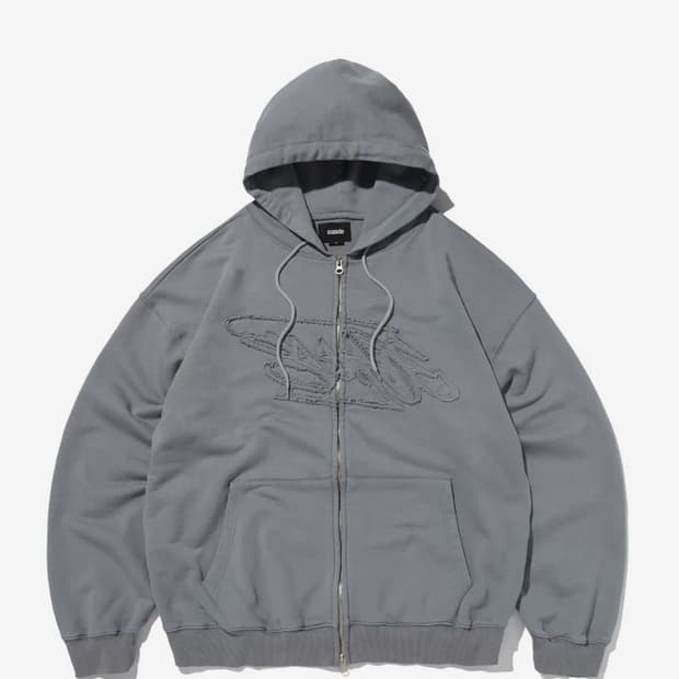 스웨이드 후드집업