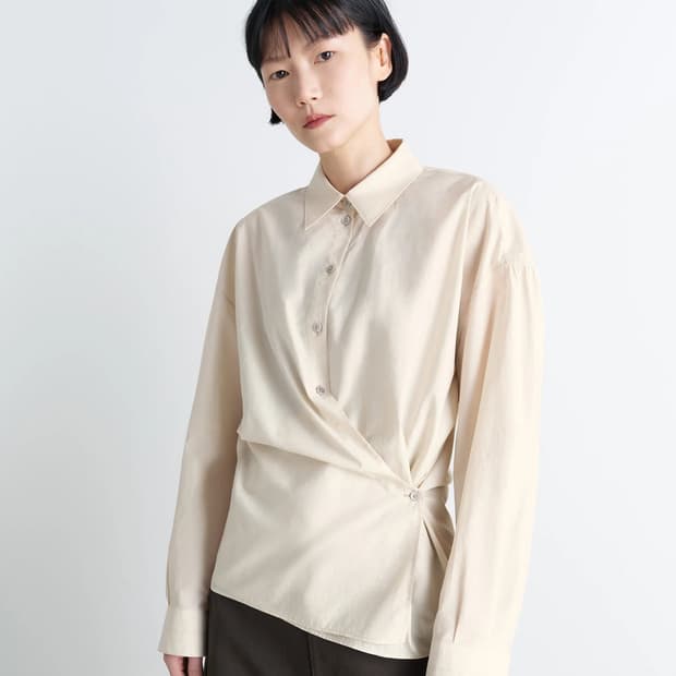 [34,36]르메르 25fw 트위스트 셔츠/라이트 크림