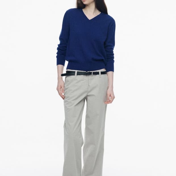 낫띵리튼 relaxed low-rise pants greige