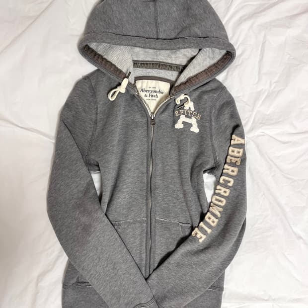 아베크롬비 y2k 딱붙핏 슬림 스레이 후드집업 후집