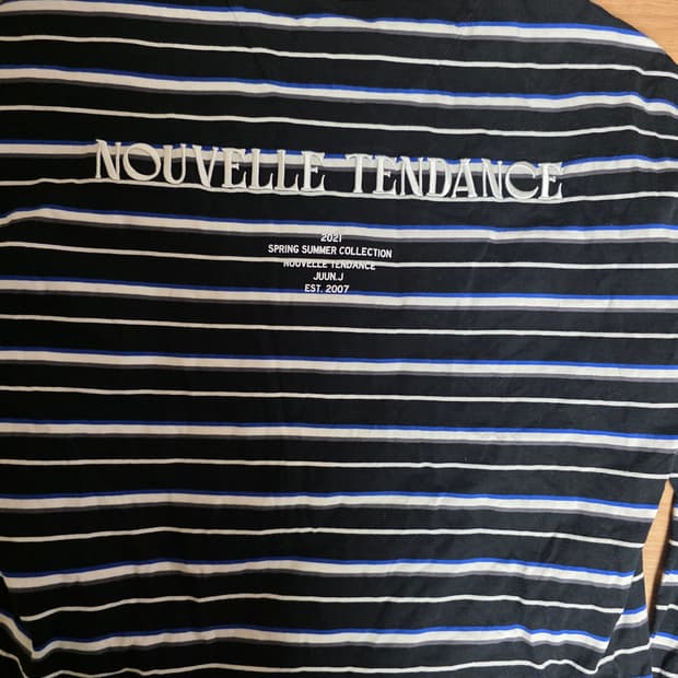 (S)준지 스트라이프 오버핏 롱 슬리브