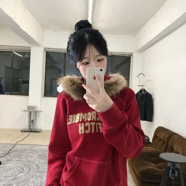 (울트라대장)Abercrombie & Fitch Fur Hood Pull